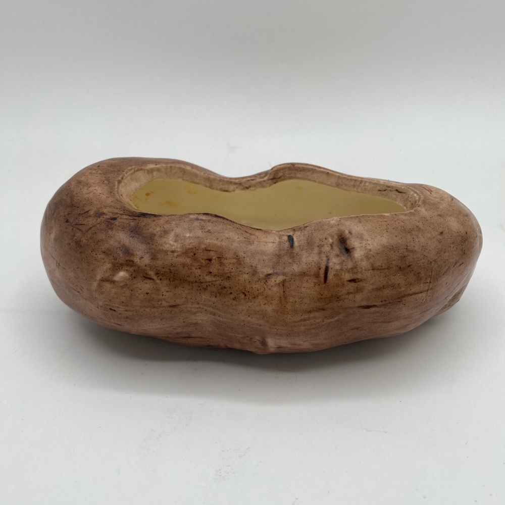 McNees Ceramic Baked Potato Serving Dish Planter Kitsch Otis 1970s Vintage